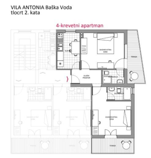 Villa Antonia Baška Voda Exterior foto