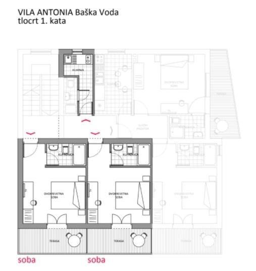 Villa Antonia Baška Voda Exterior foto